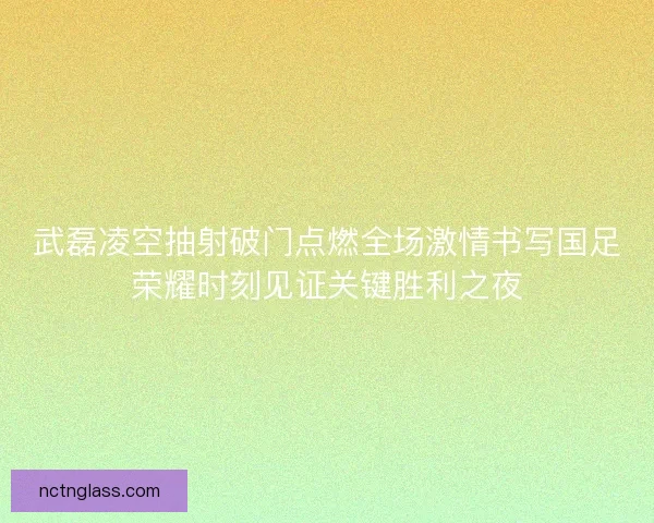 武磊凌空抽射破门点燃全场激情书写国足荣耀时刻见证关键胜利之夜